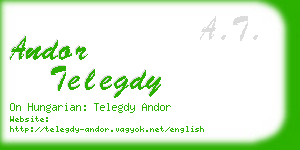 andor telegdy business card